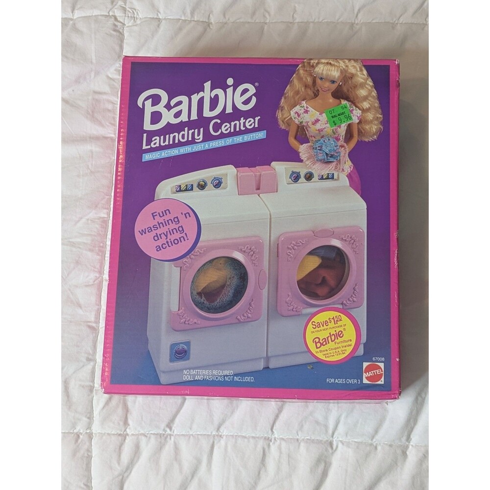 RARE 1993 BARBIE LAUNDRY CENTER! W/Original Box Mattel 67008